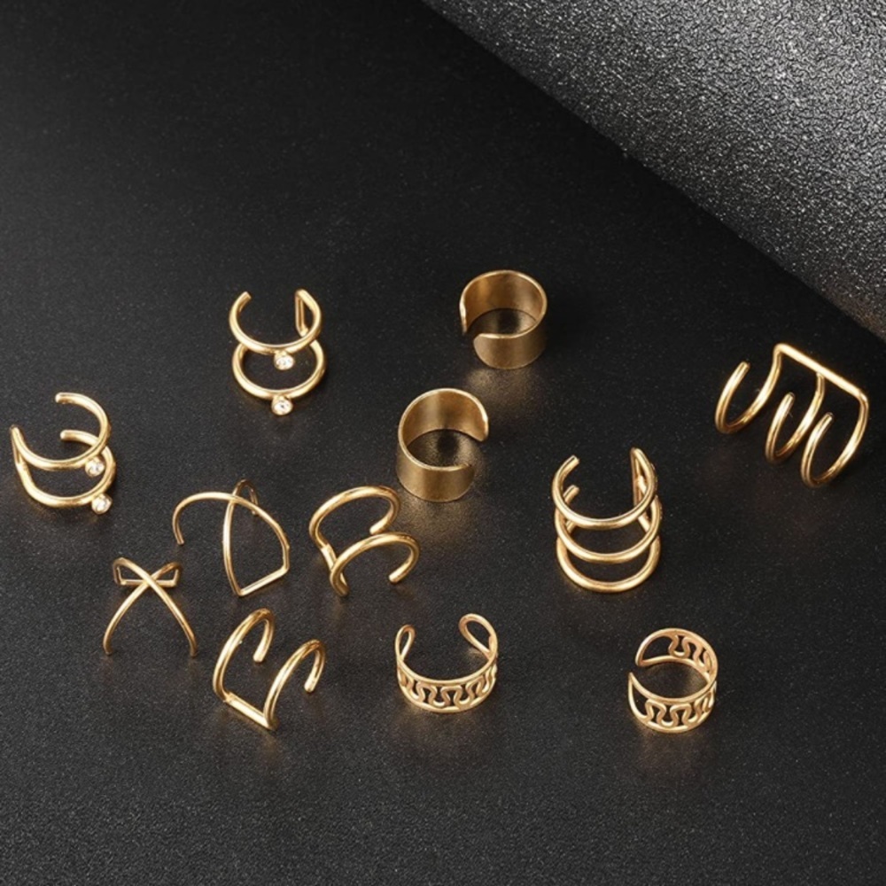 6 Pairs Cuffs Cartilage Earrings